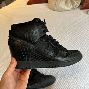 Women's Black High-Top Sneakers